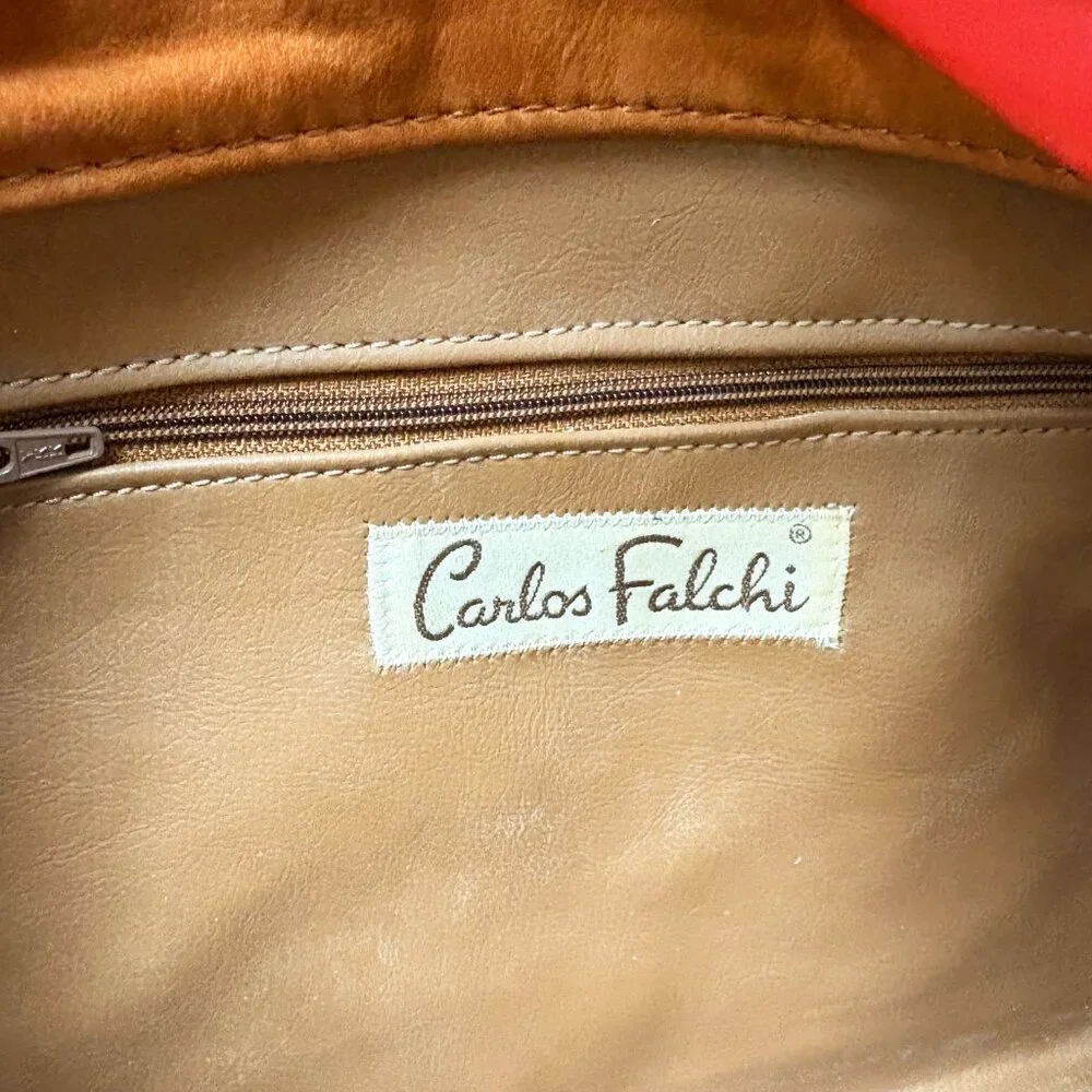 Carlos Falchi Bag Ostrich Leather Vintage Rare Exotic Skin